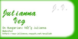 julianna veg business card